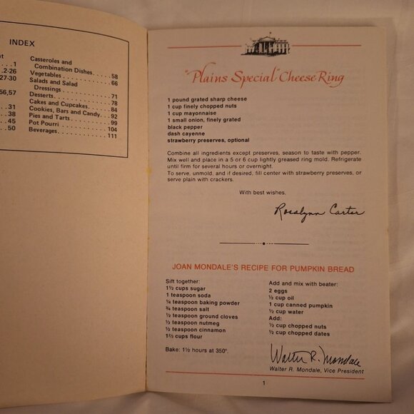 Volunteer Realty Co Cookbook Tennessee Nashville Rosalynn Carter 1970s Recipes - Picture 5 of 8